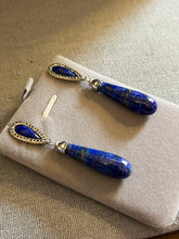 Load image into Gallery viewer, Blue Lapis Dangling Earrings