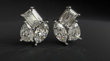 Load image into Gallery viewer, Diamond Mixed Shape Stud Earrings
