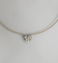 Load image into Gallery viewer, Round Diamonds Three carat Heart Shape Pendant Necklace