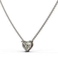 Load image into Gallery viewer, Heart Shape Diamond Solitaire Pendant