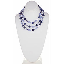 Load image into Gallery viewer, Blue Chalcedony Three Row Necklace
