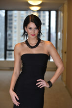 Load image into Gallery viewer, Seven Row  Black Spinel Necklace