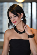 Load image into Gallery viewer, Seven Row  Black Spinel Necklace