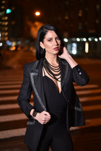 Load image into Gallery viewer, Seven Row Onyx Statement Necklace - minadjewelry