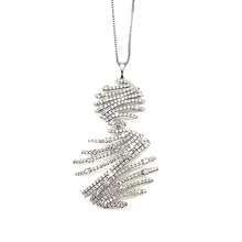 Load image into Gallery viewer, Dangling abstract diamond pendant
