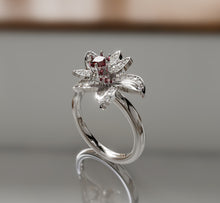 Load image into Gallery viewer, Diamond Flower Ring
