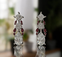 Load image into Gallery viewer, Diamond Pear Shape and Fancy Shapes Dangling Statement Earrings