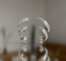 Load image into Gallery viewer, Diamond Swirl Earrings
