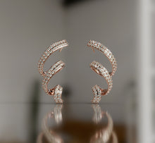 Load image into Gallery viewer, Diamond Swirl Earrings