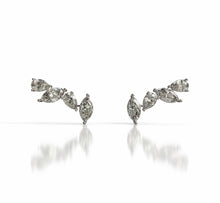 Load image into Gallery viewer, Marquise And Pear Shapes Diamond Crawler Earrings