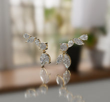 Load image into Gallery viewer, Marquise and Pear Shape Diamond Ear Crawler with Marquise Shape Diamond Dangle