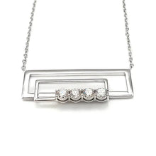 Load image into Gallery viewer, Double Rectangle Diamond Pendant