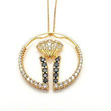 Load image into Gallery viewer, GG Diamond logo pendant yellow