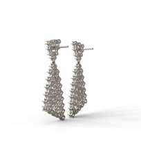 Load image into Gallery viewer, Diamond Dangling Geometric Earrings