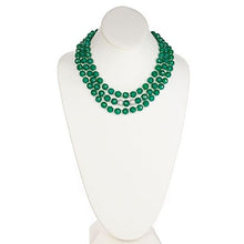 Load image into Gallery viewer, Green Agate Three Row Necklace