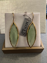 Load image into Gallery viewer, Green Amethyst Marquise Drop Vermeil Earrings