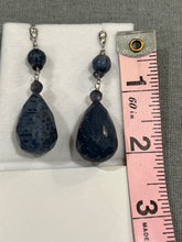 Load image into Gallery viewer, Blue Sponge Coral Briolle Earrings