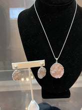 Load image into Gallery viewer, Large Oval Druzy Sterling Silver Earrings