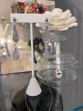 Load image into Gallery viewer, Double Pear Shape Dangling Druzy Earrings
