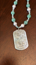 Load image into Gallery viewer, Green Jade Dragon Pendant necklace - minadjewelry