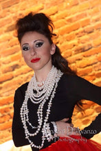 Load image into Gallery viewer, Multi Row Pearl Statement Necklace - minadjewelry