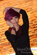 Load image into Gallery viewer, Seven Row Red Jade & Garnet Necklace