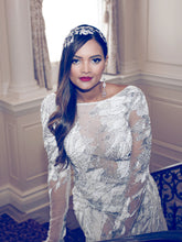 Load image into Gallery viewer, Long Dangling Sterling Silver Earrings with French Clip Closing - minadjewelry