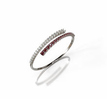 Load image into Gallery viewer, Diamond and Garnet Wrap Bangle