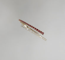 Load image into Gallery viewer, Diamond and Garnet Wrap Bangle