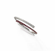 Load image into Gallery viewer, Diamond and Garnet Wrap Bangle