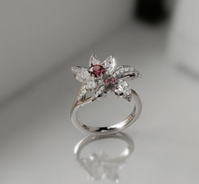 Load image into Gallery viewer, Diamond Flower Ring