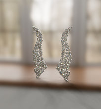 Load image into Gallery viewer, Long Diamond Statement Fancy Shape Earrings