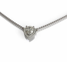 Load image into Gallery viewer, Pear Shape Diamond Pendant with Half Halo