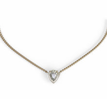 Load image into Gallery viewer, Pear Shape Diamond Pendant with Half Halo