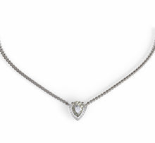 Load image into Gallery viewer, Pear Shape Diamond Pendant with Half Halo