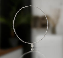 Load image into Gallery viewer, Diamond Tennis Necklace with Pear Shape Diamond Center