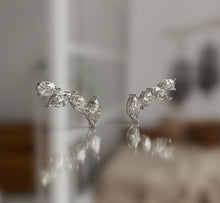 Load image into Gallery viewer, Marquise And Pear Shapes Diamond Crawler Earrings