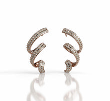 Load image into Gallery viewer, Diamond Swirl Earrings