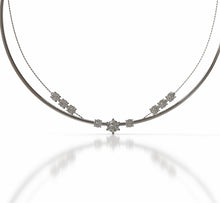 Load image into Gallery viewer, Diamond Necklace with Double Row and Chain Accent