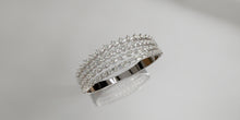 Load image into Gallery viewer, Four Rows Diamond Statement Bangle