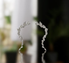 Load image into Gallery viewer, Marquise and Pear Shape Diamond Crawler Dangling Earrings