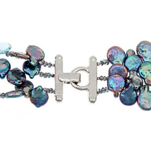Load image into Gallery viewer, Pearl & Blue Topaz Statement Necklace