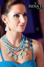 Load image into Gallery viewer, Mina D Statement Chalcedony couture necklace