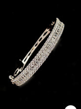Load image into Gallery viewer, Mina D fine jewelry emerald cut diamond bangle bracelet