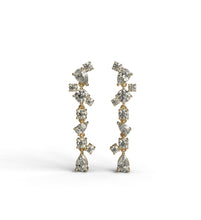 Load image into Gallery viewer, mina d fine jewelry Fancy shapes Drop Diamond Dangle Earrings