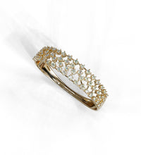 Load image into Gallery viewer, Modern Diamond Cluster Bangle