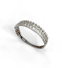 Load image into Gallery viewer, Modern Diamond Cluster Bangle