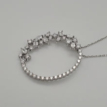 Load image into Gallery viewer, Oval Shape Diamond Pendant Necklace