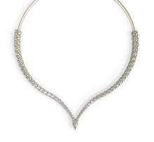 Load image into Gallery viewer, Diamond Tennis Necklace with Pear Shape Center Diamond