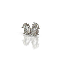 Load image into Gallery viewer, Pear Shape Diamond and Marquise Diamond Stud Earrings